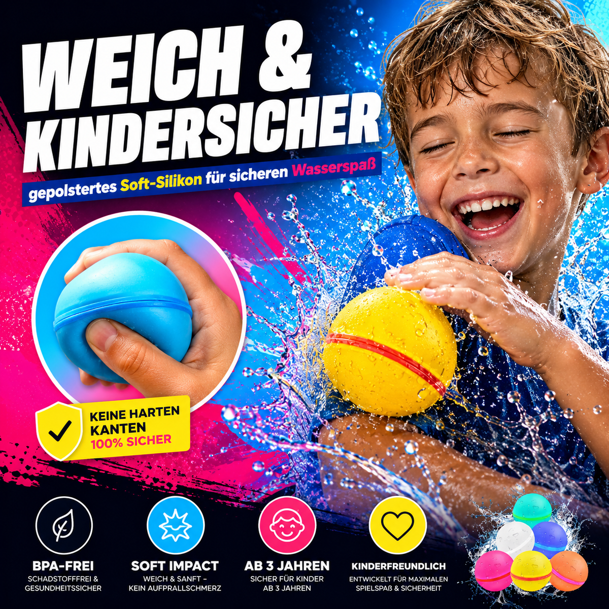 Splashees - Wiederverwendbare Wasserbälle